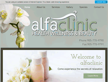 Tablet Screenshot of alfaclinic.ca